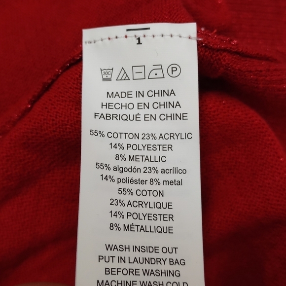 Michael Kors Women's Red Cold Shoulder Top Sweater Size XL NWT - Picture 10 of 10